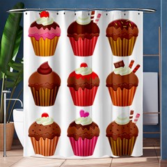 Chocolate Cake Muffin Shower Curtain 60  X 72  (medium)  by Bajindul