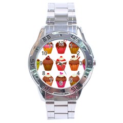 Chocolate Cake Muffin Stainless Steel Analogue Watch by Bajindul