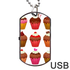 Chocolate Cake Muffin Dog Tag Usb Flash (two Sides) by Bajindul