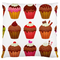 Chocolate Cake Muffin Large Cushion Case (one Side) by Bajindul