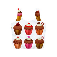 Chocolate Cake Muffin Full Print Recycle Bag (s) by Bajindul