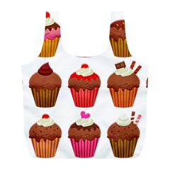 Chocolate Cake Muffin Full Print Recycle Bag (l) by Bajindul