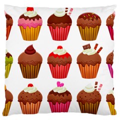 Chocolate Cake Muffin Standard Flano Cushion Case (two Sides) by Bajindul