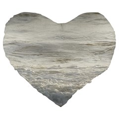 Pacific Ocean Large 19  Premium Heart Shape Cushions