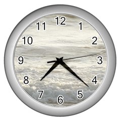 Pacific Ocean Wall Clock (silver) by brightandfancy