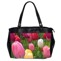 Home Chicago Tulips Oversize Office Handbag (2 Sides) by bloomingvinedesign