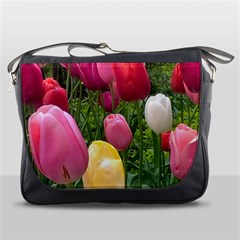 Home Chicago Tulips Messenger Bag by bloomingvinedesign