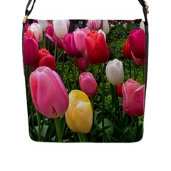 Home Chicago Tulips Flap Closure Messenger Bag (l) by bloomingvinedesign