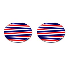 Patriotic Ribbons Cufflinks (oval) by Mariart