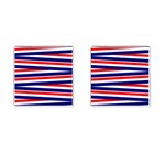 Patriotic Ribbons Cufflinks (Square) Front(Pair)