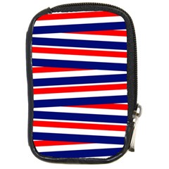 Patriotic Ribbons Compact Camera Leather Case by Mariart