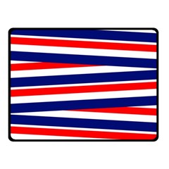 Patriotic Ribbons Fleece Blanket (small) by Mariart