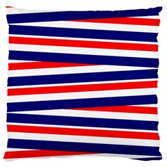 Patriotic Ribbons Large Cushion Case (two Sides) by Mariart