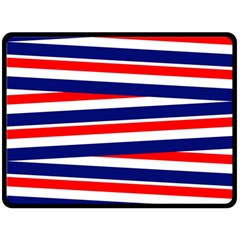 Patriotic Ribbons Double Sided Fleece Blanket (large)  by Mariart