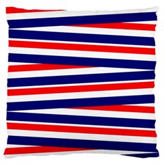 Patriotic Ribbons Large Flano Cushion Case (two Sides)