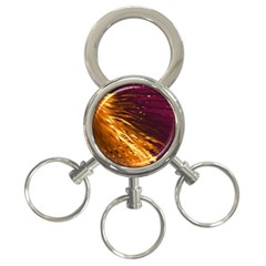 Lines Curlicue Fantasy Colorful 3-ring Key Chain by Bajindul