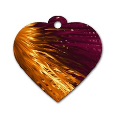 Lines Curlicue Fantasy Colorful Dog Tag Heart (one Side) by Bajindul