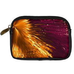 Lines Curlicue Fantasy Colorful Digital Camera Leather Case by Bajindul