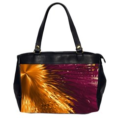 Lines Curlicue Fantasy Colorful Oversize Office Handbag (2 Sides) by Bajindul