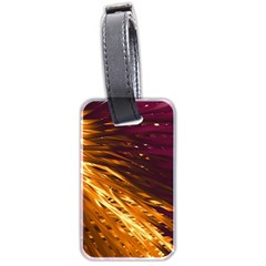 Lines Curlicue Fantasy Colorful Luggage Tag (two Sides) by Bajindul