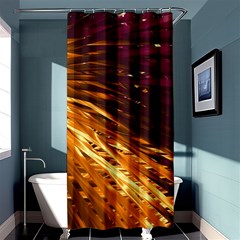 Lines Curlicue Fantasy Colorful Shower Curtain 36  X 72  (stall)  by Bajindul