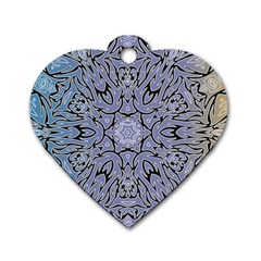 Mosaic Pattern Dog Tag Heart (one Side) by Bajindul