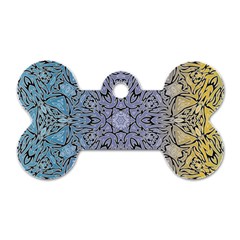 Mosaic Pattern Dog Tag Bone (one Side) by Bajindul