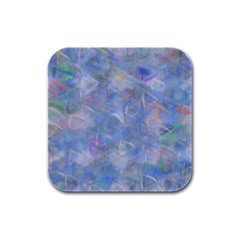 Abstract Triangles Geometric Rubber Square Coaster (4 Pack)  by Bajindul