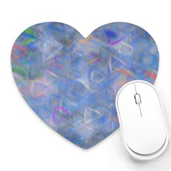 Abstract Triangles Geometric Heart Mousepads by Bajindul