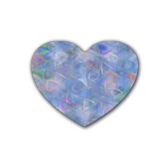 Abstract Triangles Geometric Rubber Coaster (heart)  by Bajindul