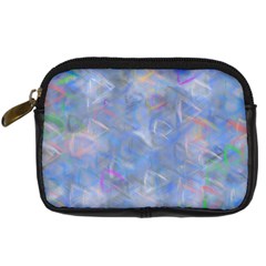 Abstract Triangles Geometric Digital Camera Leather Case by Bajindul