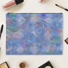 Abstract Triangles Geometric Cosmetic Bag (xl) by Bajindul