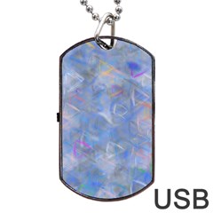 Abstract Triangles Geometric Dog Tag Usb Flash (one Side) by Bajindul