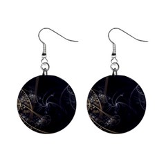 Fractal Abstract Rendering Mini Button Earrings by Bajindul