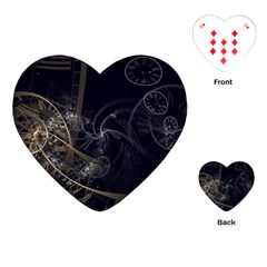 Fractal Abstract Rendering Playing Cards Single Design (heart) by Bajindul