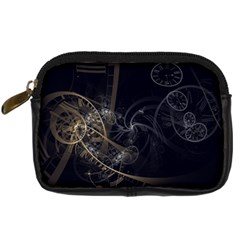 Fractal Abstract Rendering Digital Camera Leather Case by Bajindul