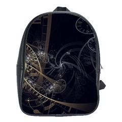 Fractal Abstract Rendering School Bag (large) by Bajindul