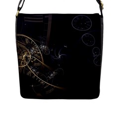 Fractal Abstract Rendering Flap Closure Messenger Bag (l) by Bajindul