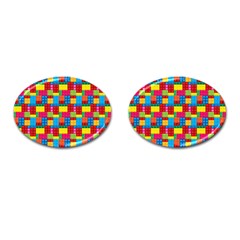 Lego Background Cufflinks (oval)