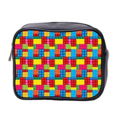 Lego Background Mini Toiletries Bag (two Sides)