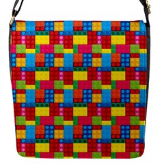 Lego Background Flap Closure Messenger Bag (s)