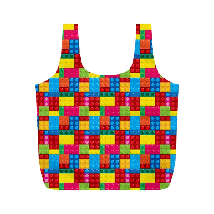 Lego Background Full Print Recycle Bag (M)