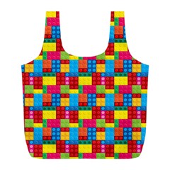 Lego Background Full Print Recycle Bag (l)