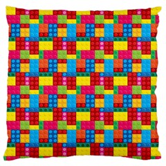 Lego Background Large Flano Cushion Case (one Side)