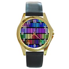 Resolve Art Pattern Round Gold Metal Watch by HermanTelo