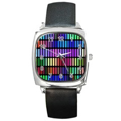 Resolve Art Pattern Square Metal Watch by HermanTelo