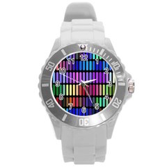 Resolve Art Pattern Round Plastic Sport Watch (l) by HermanTelo