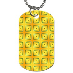 Green Plaid Gold Background Dog Tag (one Side)