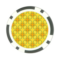 Green Plaid Gold Background Poker Chip Card Guard by HermanTelo