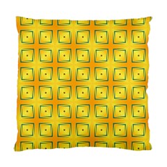 Green Plaid Gold Background Standard Cushion Case (two Sides)